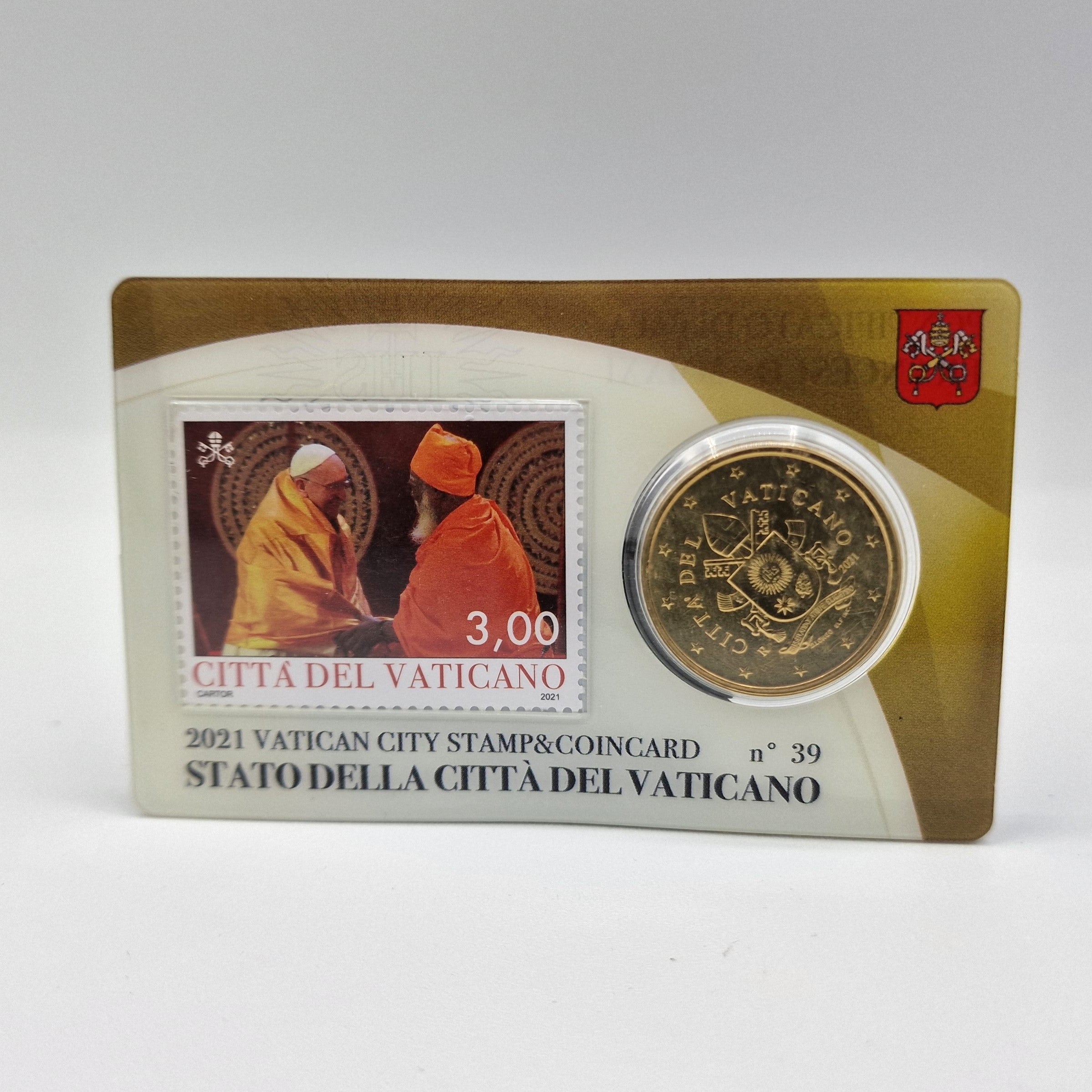 2021 50 Cent - Vaticano Coincard c/ selo N39